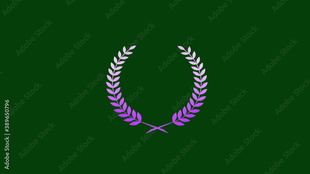 Amazing purple and white gradient wheat icon on green dark background, Best wheat icon Amazing purple and white gradient wheat icon on green dark background, Best wheat icon