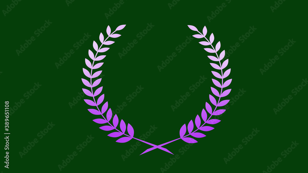 Amazing purple and white gradient wheat icon on green dark background, Best wheat icon Amazing purple and white gradient wheat icon on green dark background, Best wheat icon