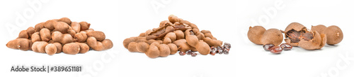 Collage of Tamarind on a white background. Clipping path