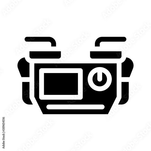 defibrillator medical equipment glyph icon vector illustration