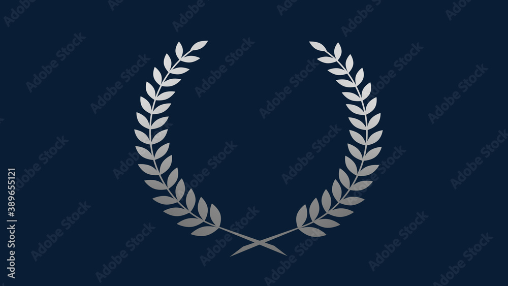 Beautiful gray gradient wheat logo icon on aqua dark background, Wheat icon Beautiful gray gradient wheat logo icon on aqua dark background, Wheat icon