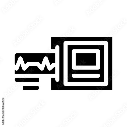 removing cardiogram glyph icon vector illustration sign