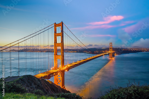 Famous Golden Gate Bridge, San Francisco in USA