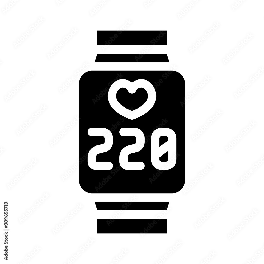 rhythm control watch glyph icon vector illustration rhythm control watch glyph icon vector illustration