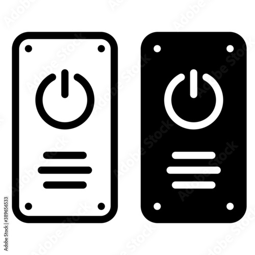 Electric switch vector icon set. Power off illustration sign collection. turn symbol.