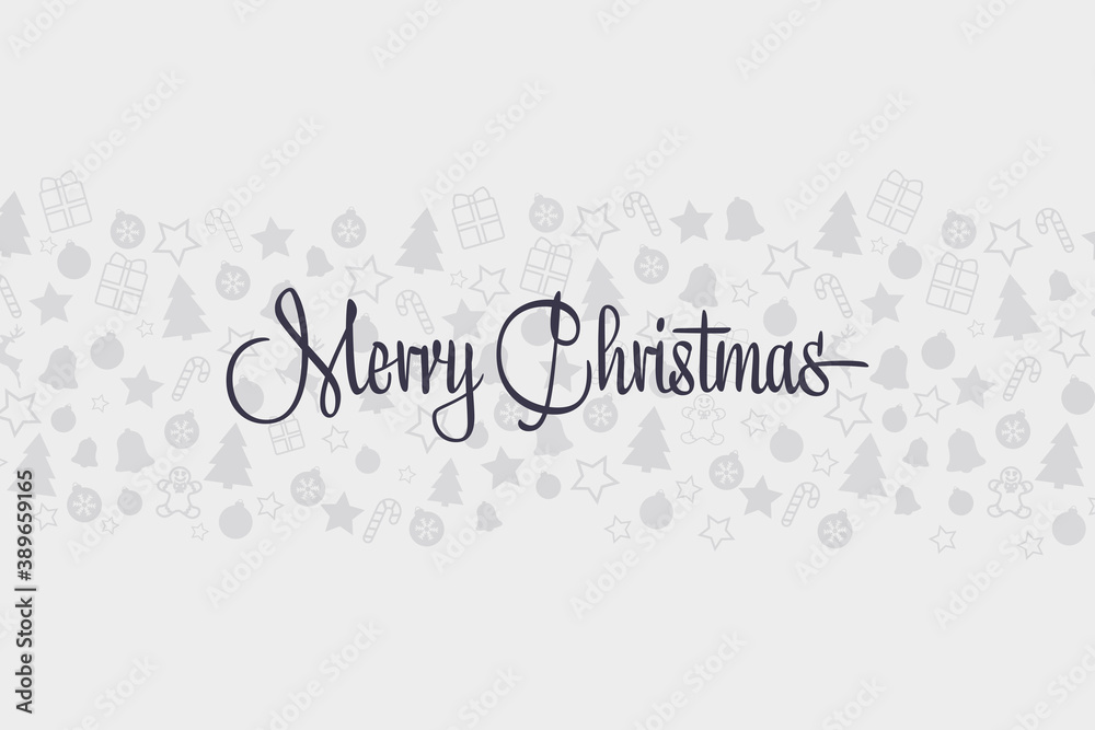 Merry Christmas and Happy New Year. Holiday concept. Template for background, banner, card, poster with text inscription. Vector EPS10 illustration.