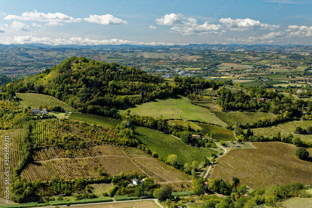 panoramic view from the beautiful village Bertinoro