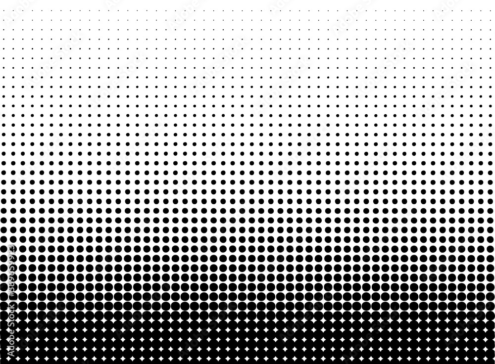 Abstract halftone dotted background. Futuristic grunge pattern, dot, wave. Vector modern optical pop art texture for posters, sites, business cards, cover, labels mock-up, vintage layout