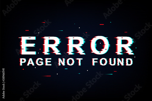 Glitch concept 404 error page not found