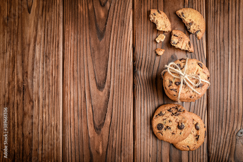 Tasty sweet chocolate chip cookies