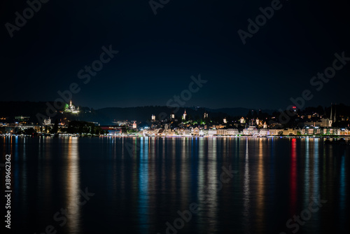 Lucerne Switzerland City and Lake