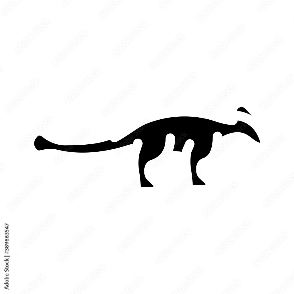 ankylosaurus dinosaur glyph icon vector illustration sign