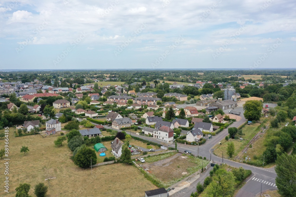 Ville Beuzeville vue de drones