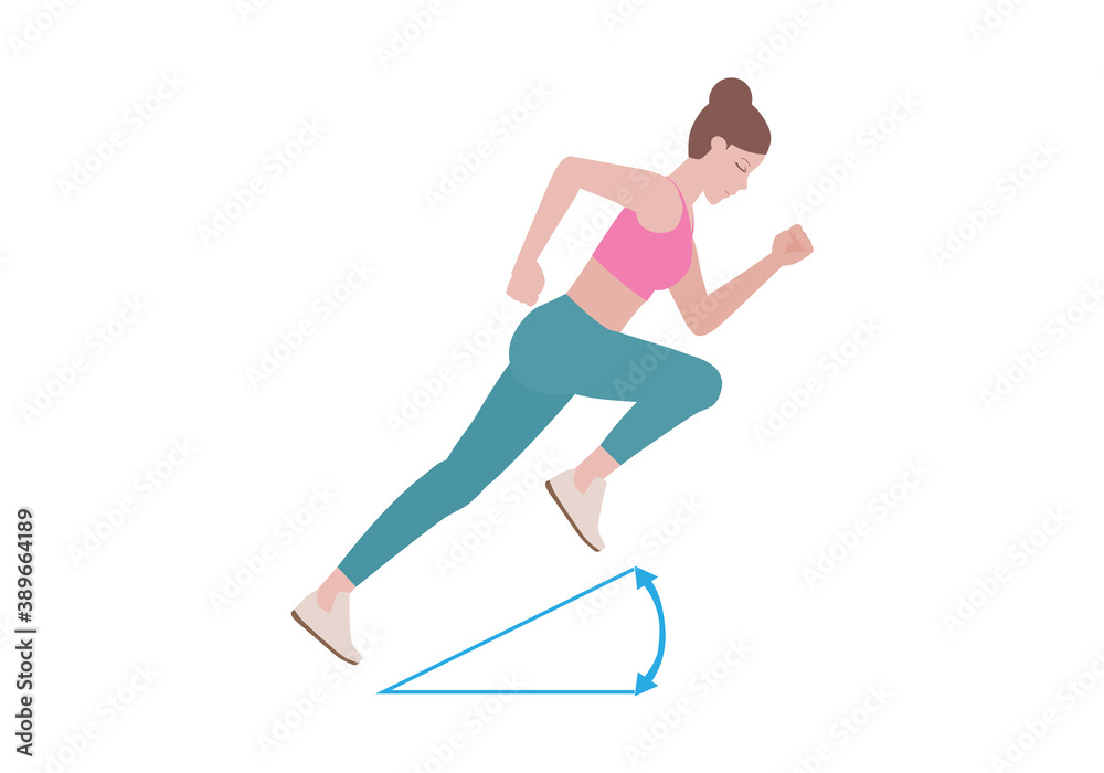 Symbol Incline the treadmill gradient. to help you lose some kilos as well as perform essential cardio exercises. Fitness and health concepts. illustration in cartoon style.