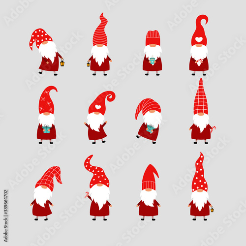 Set of 12 Christmas gnomes