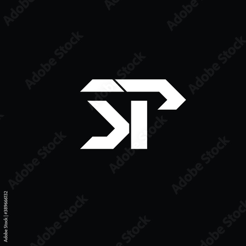 Creative Professional Trendy and Minimal Letter SP Logo Design in Black and White Color, Initial Based Alphabet Icon Logo in Editable Vector Format
