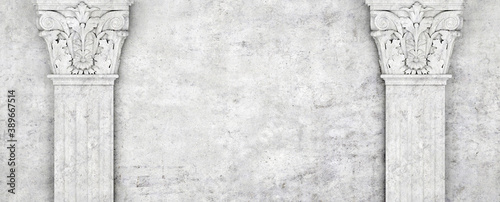 Canvastavla background in concrete texture with columns