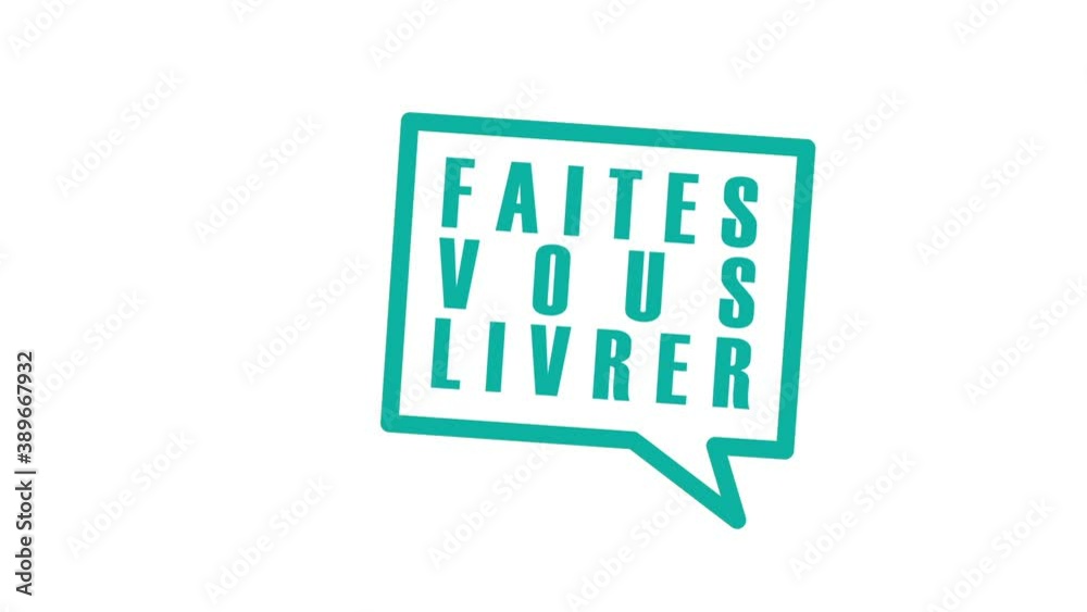 faites vous livrer- texte vecteur animation