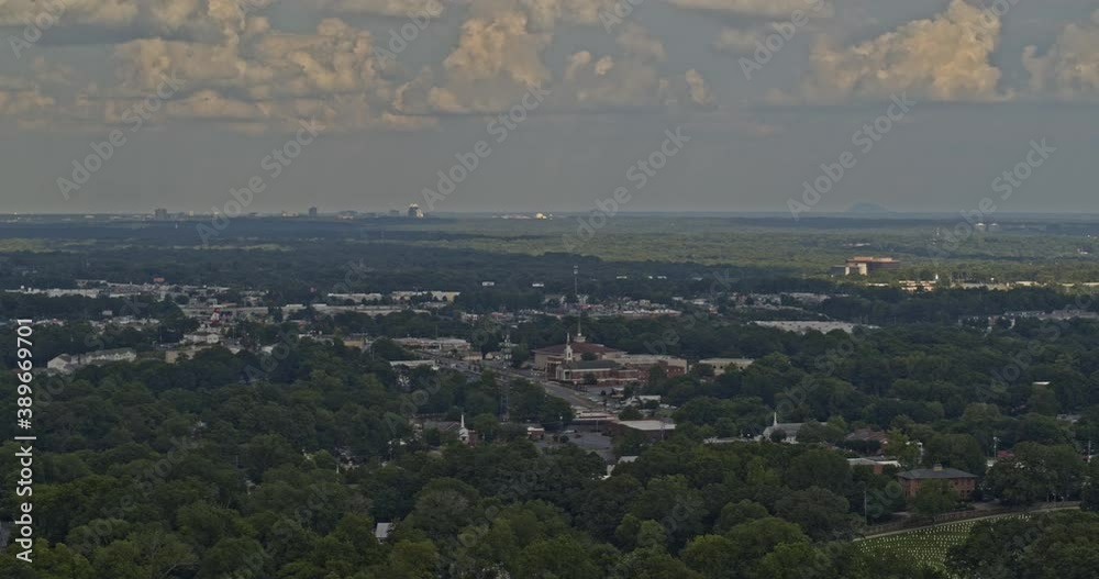 Marietta Georgia Aerial v5 pan right shot of Sandy Springs cityscape and airport during daytime - DJI Inspire 2, X7, 6k - August 2020 Marietta Georgia Aerial v5 pan right shot of Sandy Springs cityscape and airport during daytime - DJI Inspire 2, X7, 6k - August 2020