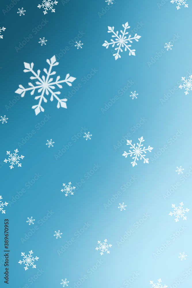 snowflakes on a blue background