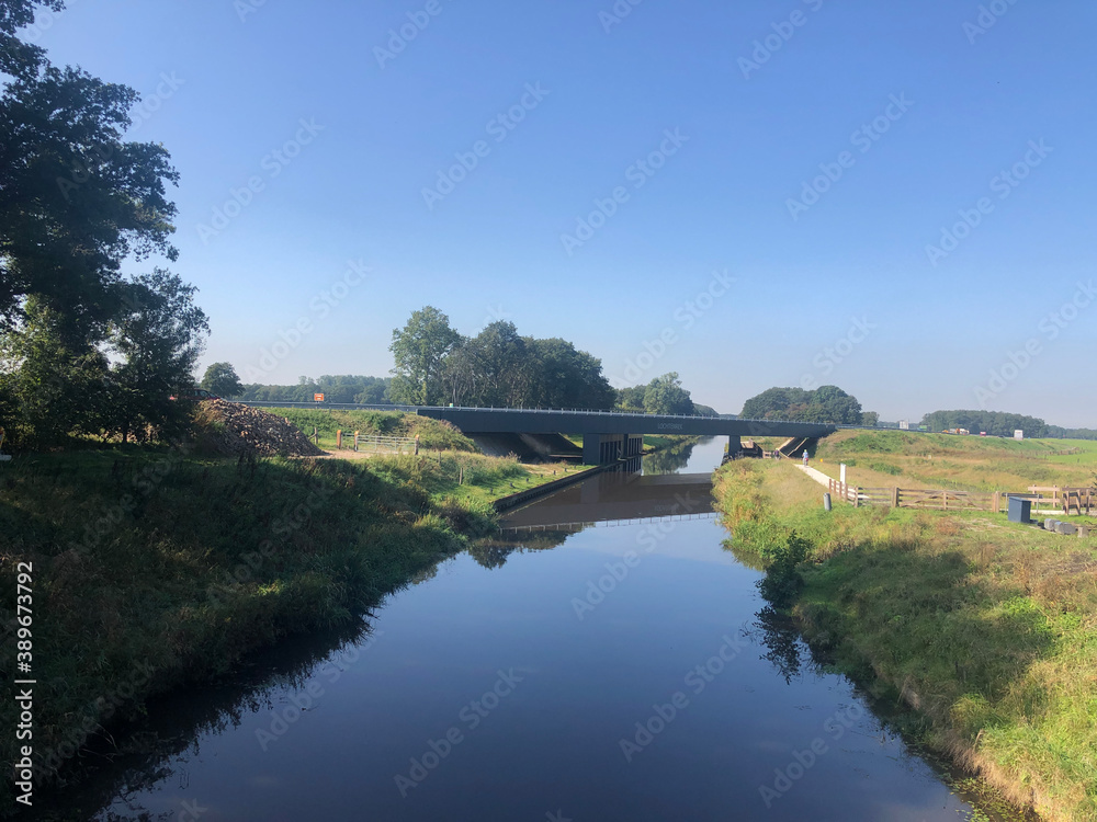 Road over a canal around Donkerbroek Road over a canal around Donkerbroek