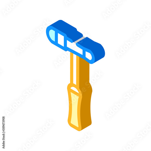 neurologist hammer isometric icon vector illustration sign
