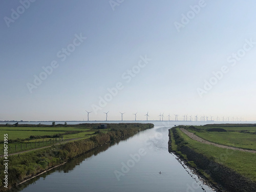 Windmills at the IJsselmeer around Lemmer