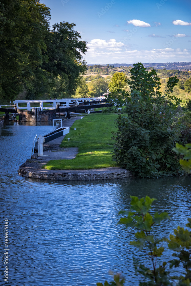 Fototapeta premium Caen Hill Locks, Wiltshire, England