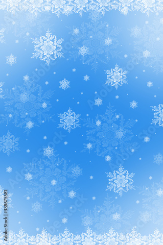 snowflakes on a blue background