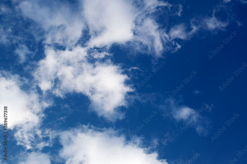 Fototapeta premium blue sky background with white clouds