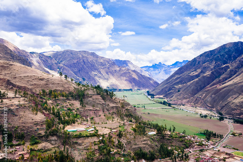 Scenic view of the Sacred Valley from Mirador de Taray. Cusco, Peru  © Casey