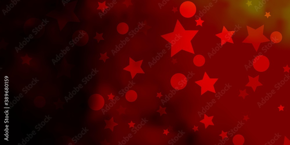 Dark Pink, Yellow vector pattern with circles, stars. Dark Pink, Yellow vector pattern with circles, stars.