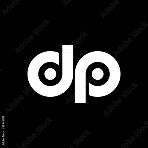 simple typography Dp vector logo