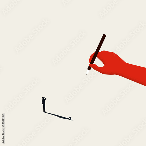 Business contract sign act vector concept. Minimal art design style. Business negotiation, closing deal.