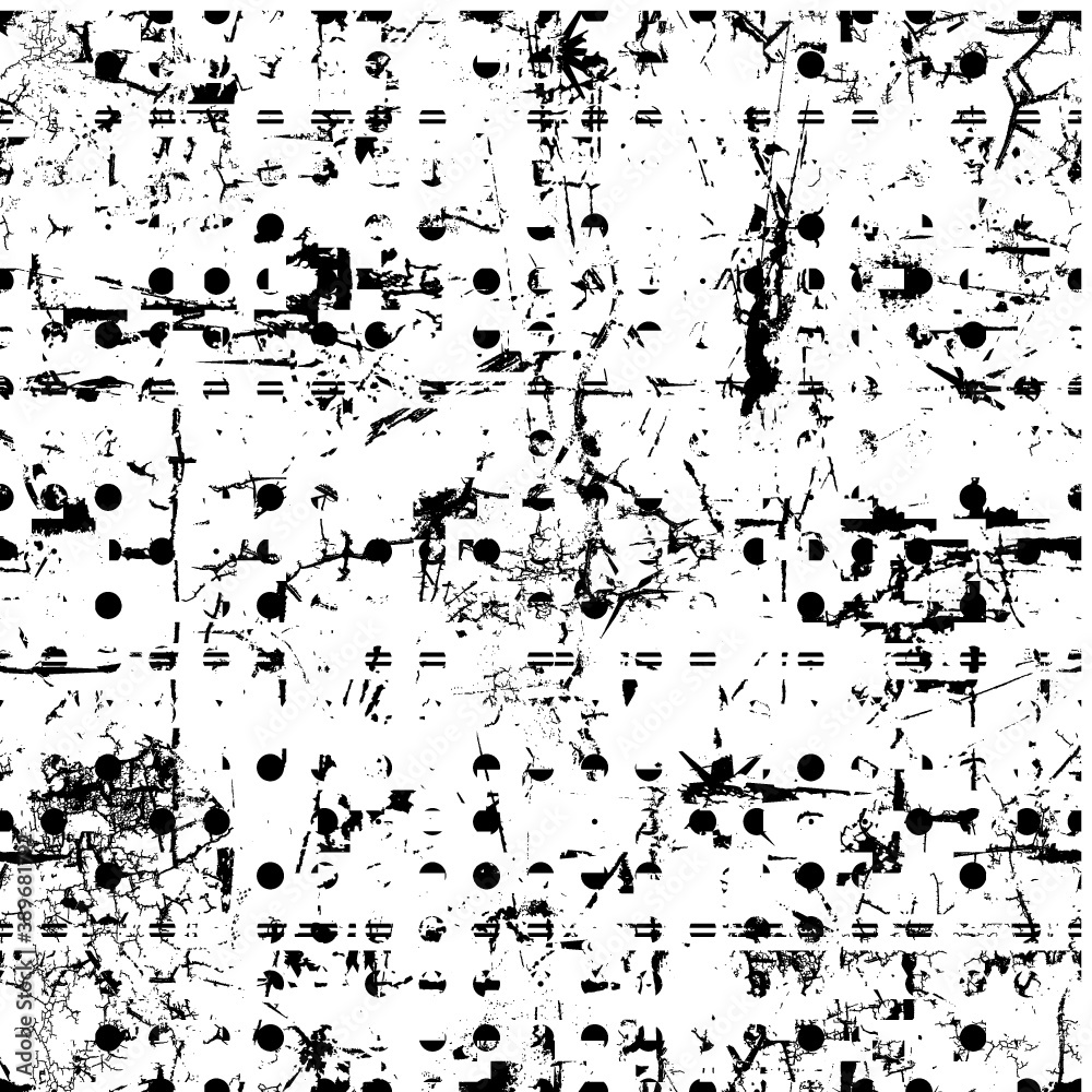 Obraz premium Vector Seamless Pattern . Dirty Distress Texture .