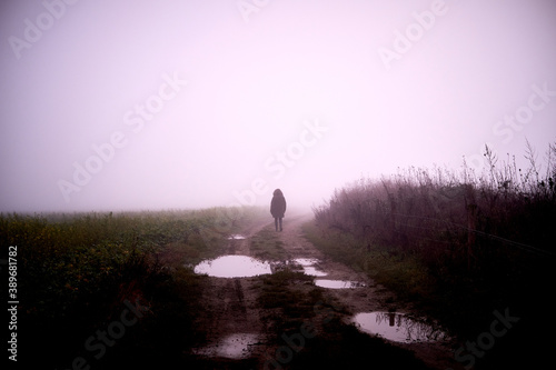 Feeling desperate, walking into the mist, giving up