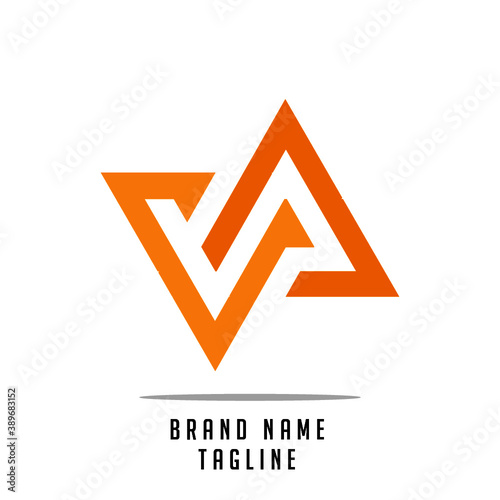 VA initials logo, name initials logo, company initials logo, person initials logo.