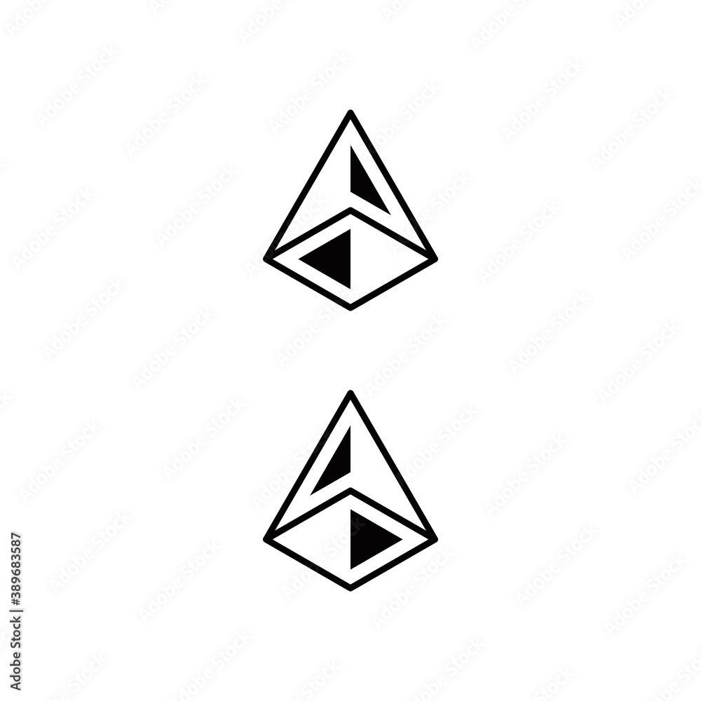pyramid logo design vector graphic idea creative template pyramid logo design vector graphic idea creative template