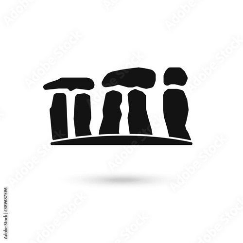 Stonehenge stones black icon. Signs, symbols collection icon for websites, web design