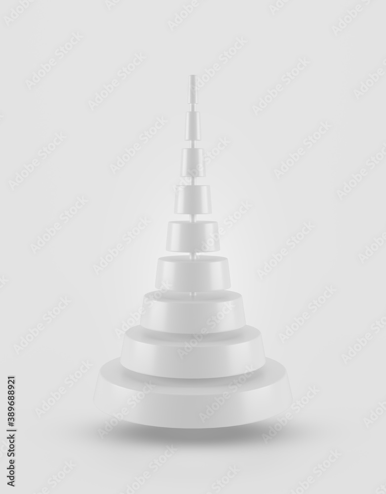 Abstract simple white Christmas tree 3d illustration background Abstract simple white Christmas tree 3d illustration background