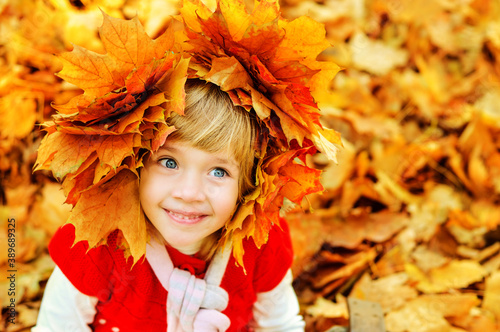 little girl outdoors in fall