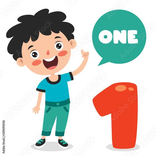 Concept Of Multi Colored Numbers