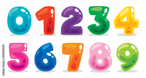 Concept Of Multi Colored Numbers
