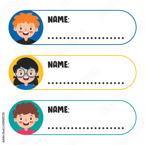 Name Tags For School Children