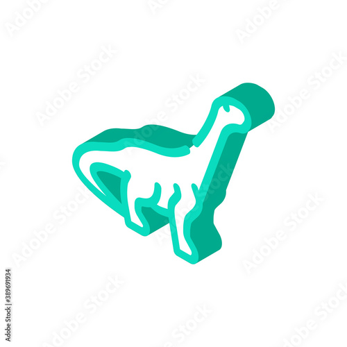 antarctosaurus apatosaurus argentinosaurus dinosaur isometric icon vector illustration