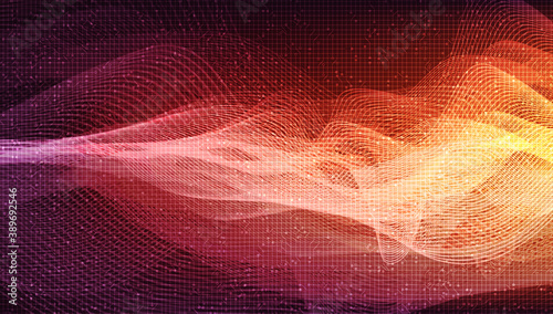 Waving Colorful Digital Sound Wave Background,technology and earthquake wave diagram concept,design for music studio and science,Vector Illustration.