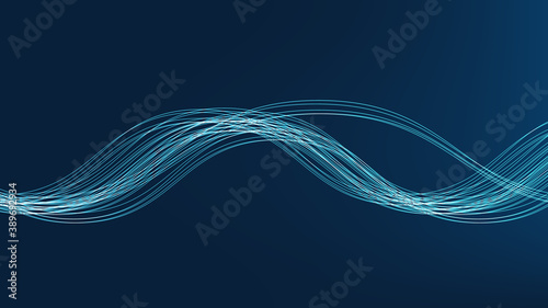 Light Digital Sound wave on technology background,Flowing concept,design for music studio and science,Vector Illustration.