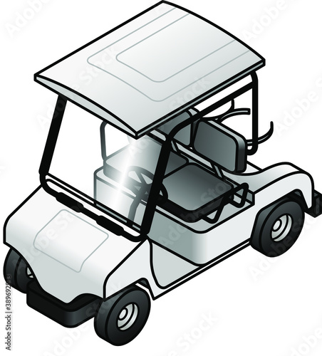 An electric golf buggy.
