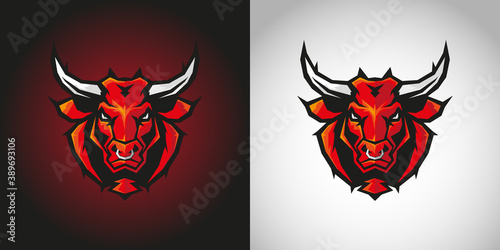 Angry bull symbol of 2021 