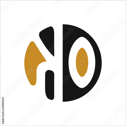 Initial letter ko or ok logo vector design template